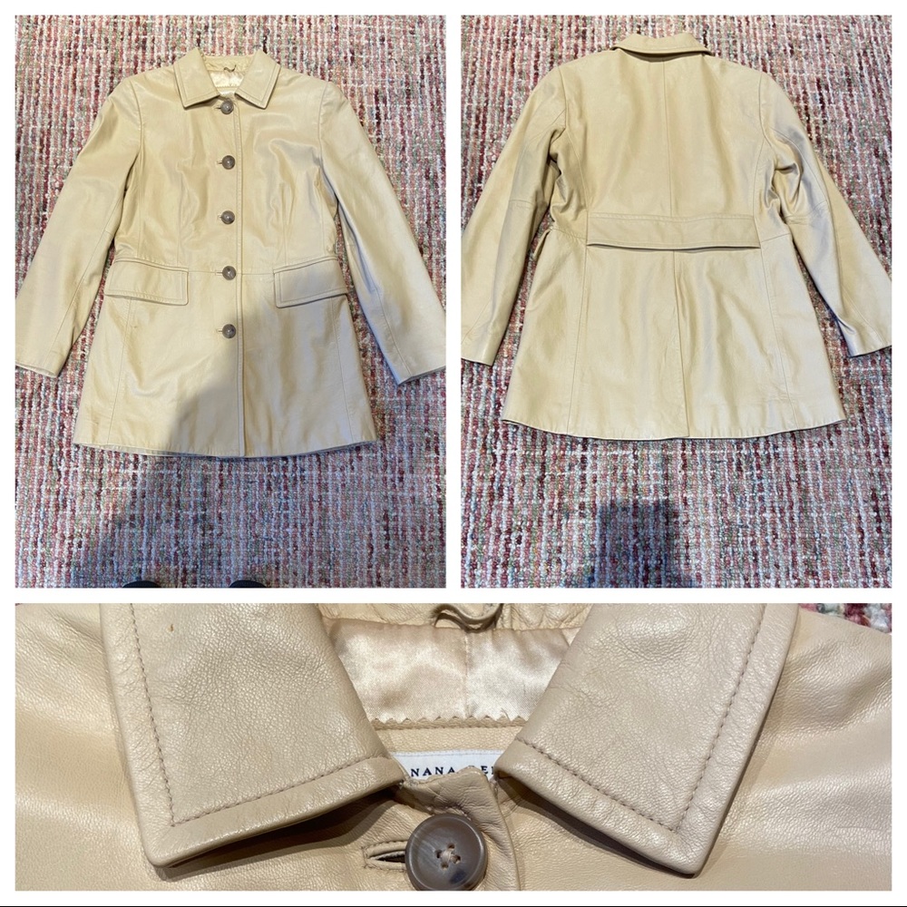 OMG😍 BUTTERY LEATHER Banana Republic Lady Coat PS